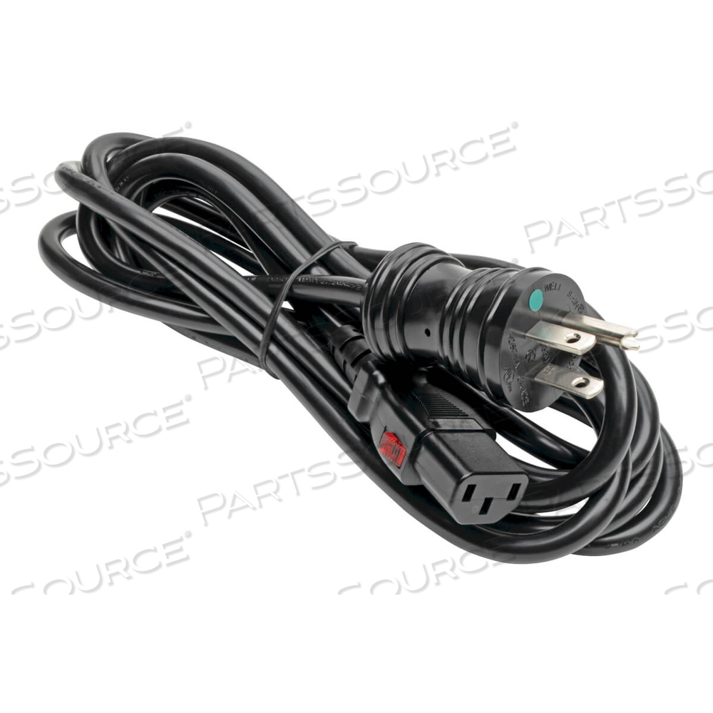 10FT 18 AWG NEMA 5-15P - C13 HOSPITAL GRADE POWER CORD - BLACK by Tripp Lite