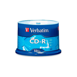 CD-R DISCS, 52X, 700MB/80MIN, BRANDED, SPINDLE, 50/PK by Verbatim