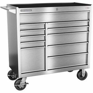 CHAMPION FMPRO STAINLESS STEEL 41"WX20"DX42-1/2"H 11 DRAWER ROLLER CABINET by Independent Design Inc