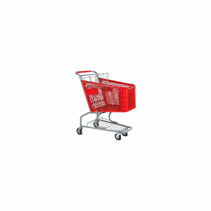 RED PLASTIC SHOPPING CART 3.5 CU. FOOT CAPACITY by Versacart Systems, Inc.