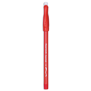 ERASER MATE BALLPOINT PEN, STICK, MEDIUM 1 MM, RED INK, RED BARREL, DOZEN by Paper Mate