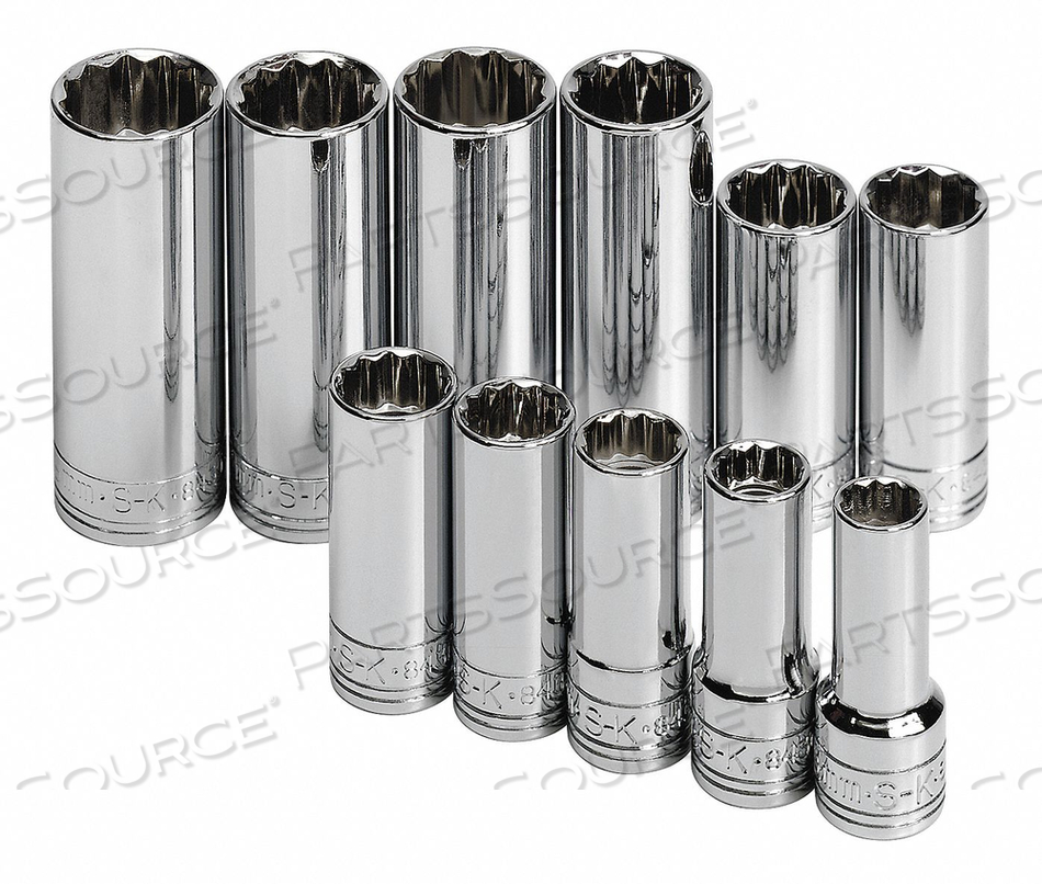 SOCKET SET METRIC 3/8 IN DR 11 PC by SK Professional Tools SOCKET SET METRIC 3/8 IN DR 11 PC by SK Professional Tools