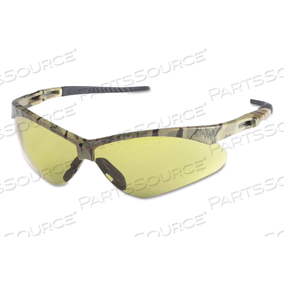 NEMESIS SAFETY GLASSES, CAMO FRAME, AMBER ANTI-FOG LENS by KleenGuard