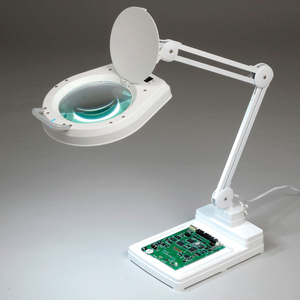 3 DIOPTER DESKTOP LED MAGNIFIER LAMP, WHITE by Mg Electronics