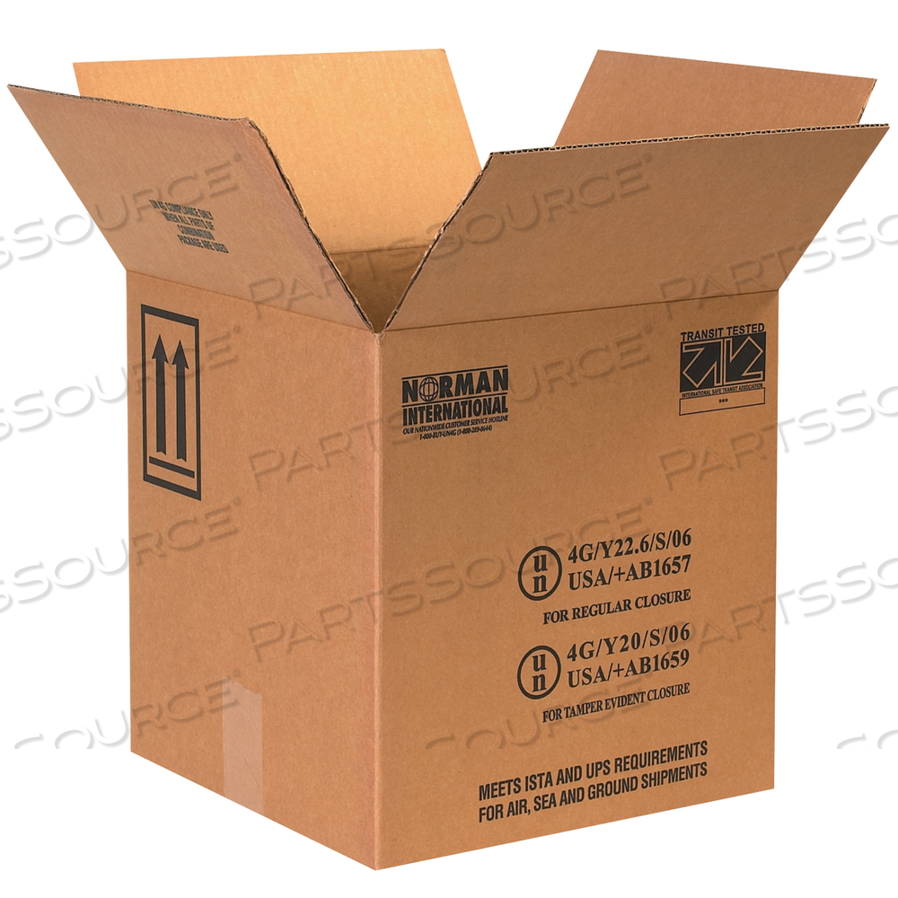 PLASTIC JUG HAZ MAT BOXES, 4 - 1 GALLON, 12 1/4" X 12 1/4" X 12 3/4", KRAFT, 20/BUNDLE by BOX Partners (Box Acquisitions, LLC)