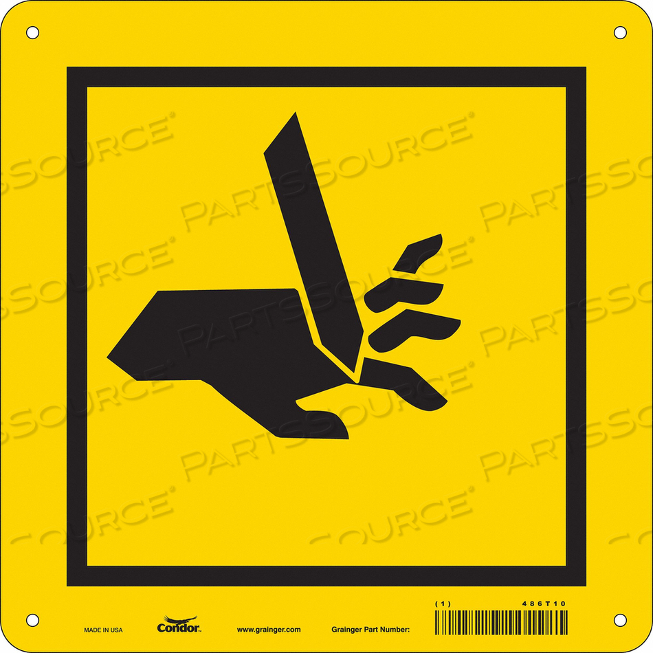 SAFETY SIGN 10 W 10 H 0.060 THICKNESS 