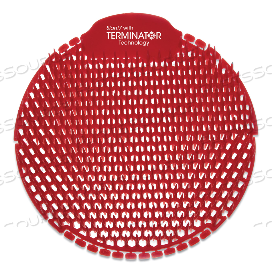 SLANT7 WITH TERMINATOR URINAL SCREEN, EVERGREEN SCENT, RED by Fresh Products SLANT7 WITH TERMINATOR URINAL SCREEN, EVERGREEN SCENT, RED by Fresh Products