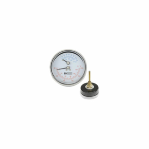 2.71" BOILER GAUGE 1/4' NPT REAR W/EXT 60-260F, 0-75PSI by Weiss Instruments