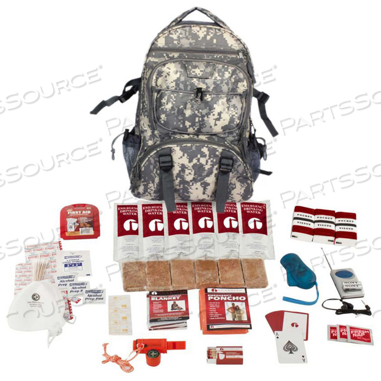 SKGK SURVIVAL KIT, BACKPACK, CAMO 