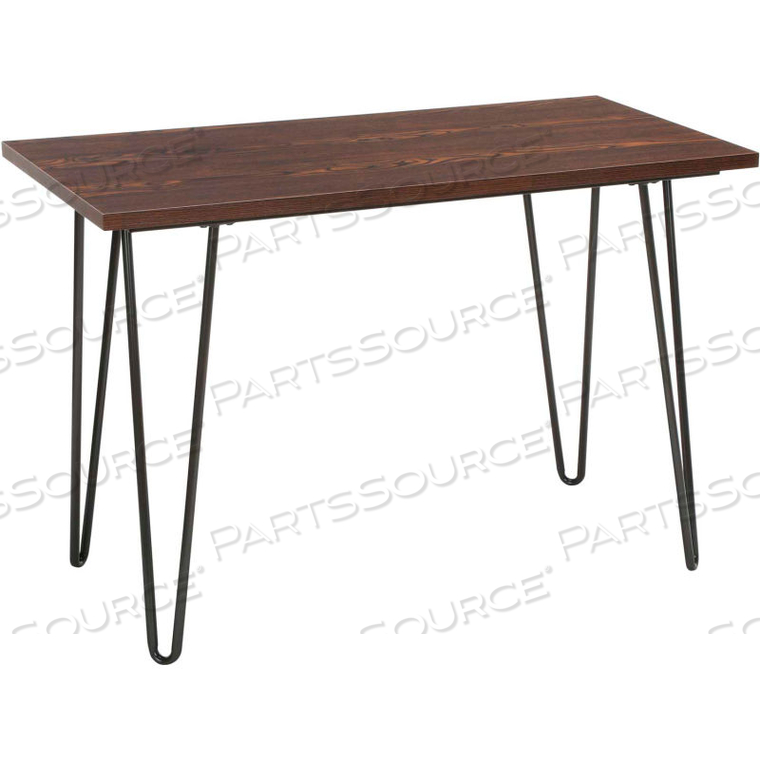 ESSENTIALS COLLECTION 44" HOME RETRO WRITING DESK WITH HAIRPIN LEGS, WENGE 