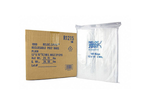 RECLOSABLE BAG STANDARD LDPE SEAL PK1000 by Reloc Zippit