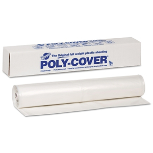 POLY-COVER PLASTIC SHEETING, 6 MIL, 20 FT W X 100 FT L, CLEAR by Warp Brothers