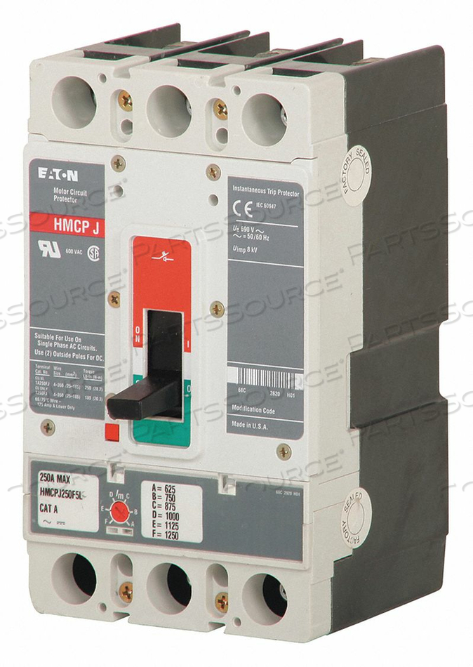 CIRCUIT BREAKER, MOTOR PROTECTOR, 3P, 600VAC 250VDC, 30A by Eaton