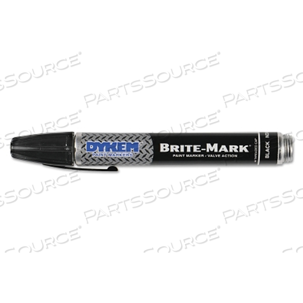 BRITE-MARK 40 THREADED CAP/BARREL PERMANENT PAINT MARKER, BLACK, MEDIUM by Dykem BRITE-MARK 40 THREADED CAP/BARREL PERMANENT PAINT MARKER, BLACK, MEDIUM by Dykem