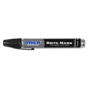 40003 ITW DYKEM BRITE-MARK PERMANENT PAINT MARKER,VALVE ACTION, 40, BLACK by Dykem