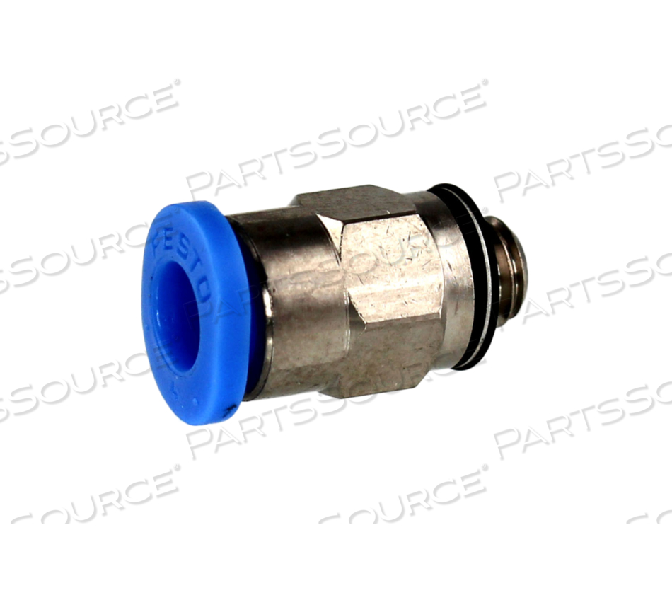 PNEUMATIC FITTING, M5, MALE, BRASS HOUSING, POLYOXYMETHYLENE RING, NITRILE RUBBER TUBE SEAL, NICKEL PLATED, 4 MM OD PNEUMATIC TUBING by STERIS Corporation PNEUMATIC FITTING, M5, MALE, BRASS HOUSING, POLYOXYMETHYLENE RING, NITRILE RUBBER TUBE SEAL, NICKEL PLATED, 4 MM OD PNEUMATIC TUBING by STERIS Corporation