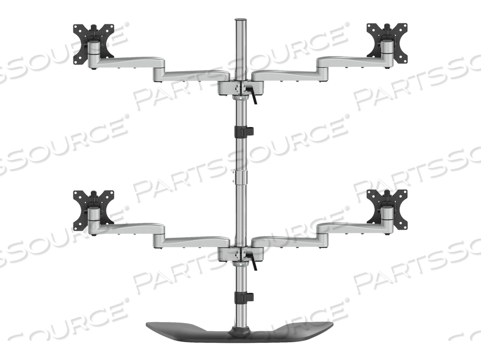 DESKTOP QUAD MONITOR STAND, ERGONOMIC VESA 4 MONITOR ARM (2X2) UP TO 32", FREE STANDING ARTICULATING UNIVERSAL POLE MOUNT, HEIGHT ADJUSTABLE by StarTech.com Ltd. DESKTOP QUAD MONITOR STAND, ERGONOMIC VESA 4 MONITOR ARM (2X2) UP TO 32", FREE STANDING ARTICULATING UNIVERSAL POLE MOUNT, HEIGHT ADJUSTABLE by StarTech.com Ltd.