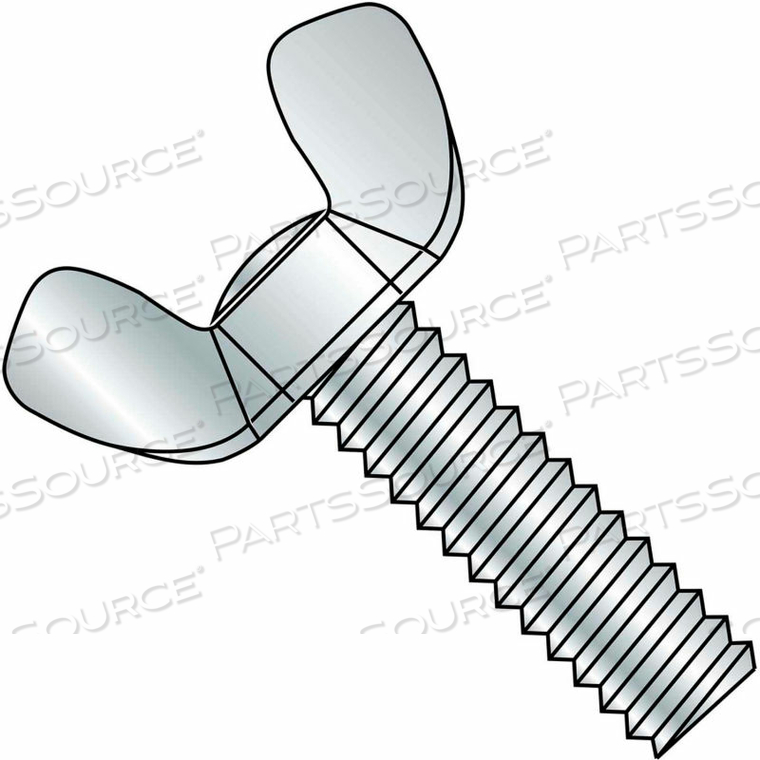 10-24X1 1/4 LIGHT SERIES COLD FORGED WING SCREW FULL THREAD TYPE A ZINC, PKG OF 200 