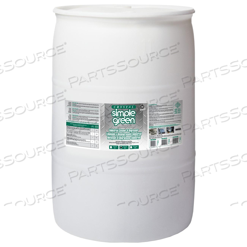 19055 SIMPLE GREEN CRYSTAL CLEANER AND DEGREASER, 55 GAL, DRUM by Simple Green