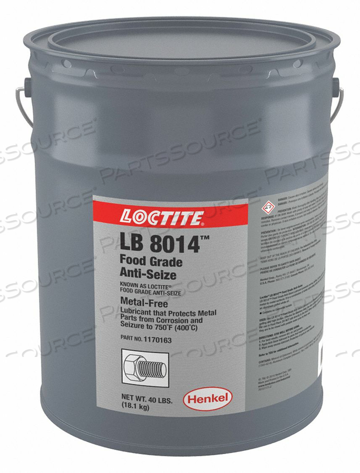 ANTI-SEIZE FOOD GRADE 5 GAL PAIL by Loctite Brand ANTI-SEIZE FOOD GRADE 5 GAL PAIL by Loctite Brand