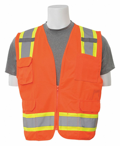 SAFETY VEST ANSI HI-VIZ ORANGE 3XL by ERB Safety