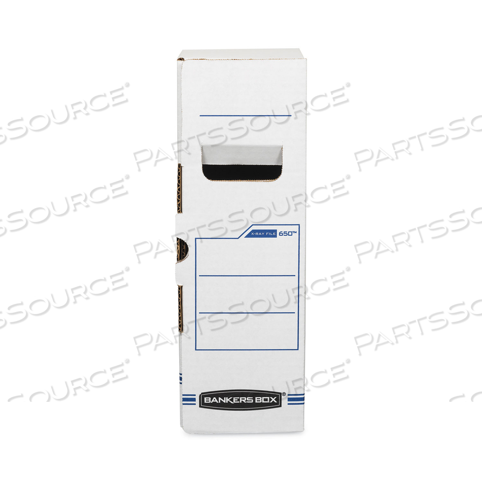 X-RAY STORAGE BOXES, 5" X 18.75" X 14.88", WHITE/BLUE by Bankers Box X-RAY STORAGE BOXES, 5" X 18.75" X 14.88", WHITE/BLUE by Bankers Box