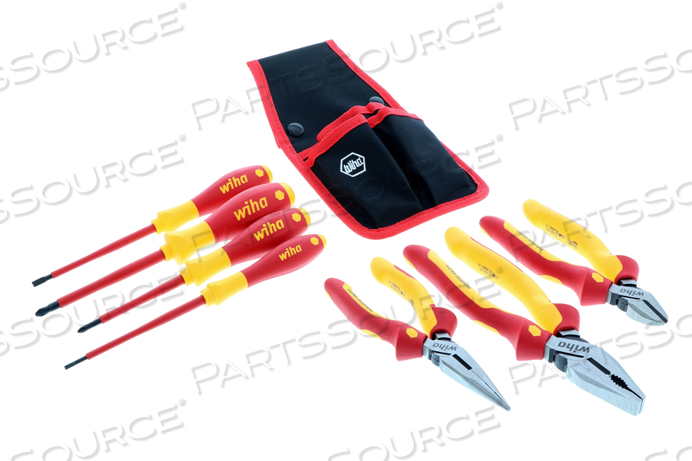 7 PIECE INSULATED INDUSTRIAL PLIERS AND SCREWDRIVER SET by Wiha Tools