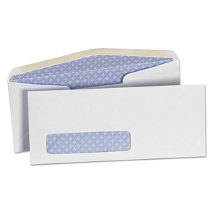 #10 TRADE SIZE SECURITY TINT ENVELOPE, COMMERCIAL FLAP, GUMMED CLOSURE, 4.13 X 9.5, WHITE, 500/BOX by Office Impressions