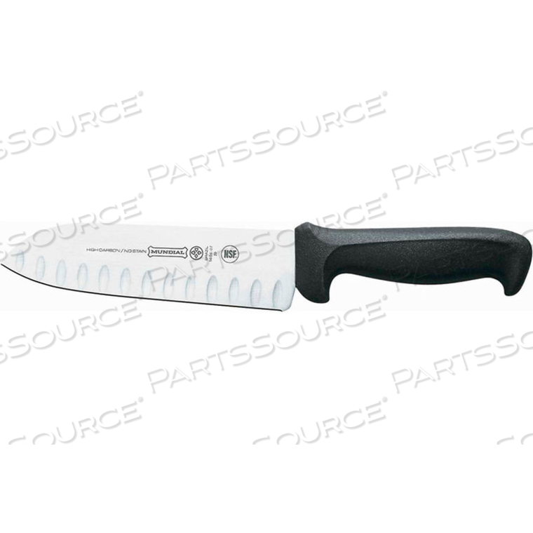 SANTOKU KNIFE, GRANTON EDGE, 7", BLACK 