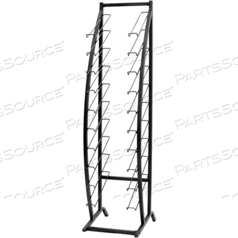 15" TO 27"W X 19"D X 78"H ADJUSTABLE WATERFALL DISPLAY, BLACK by Vulcan Industries