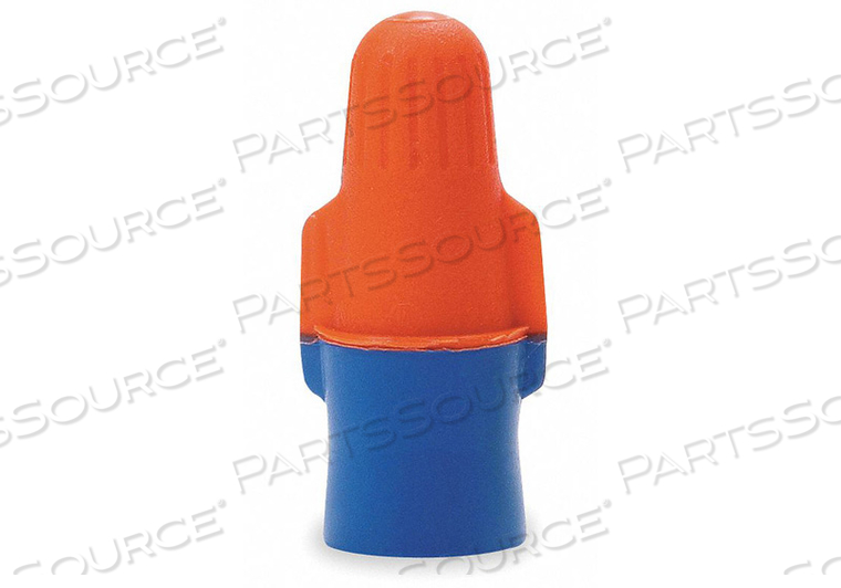 WIRE CONNECTOR, 2 #22 - 2 #12 AWG, CU WIRE, 600V, ORANGE/BLUE, ROUNDED WINGS SHELL by 3M Consumer