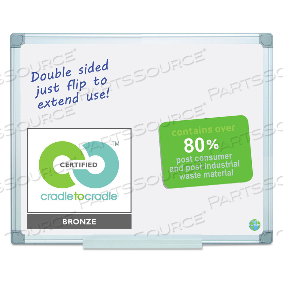 EARTH EASY-CLEAN DRY ERASE BOARD, WHITE/SILVER, 24X36 by MasterVision EARTH EASY-CLEAN DRY ERASE BOARD, WHITE/SILVER, 24X36 by MasterVision