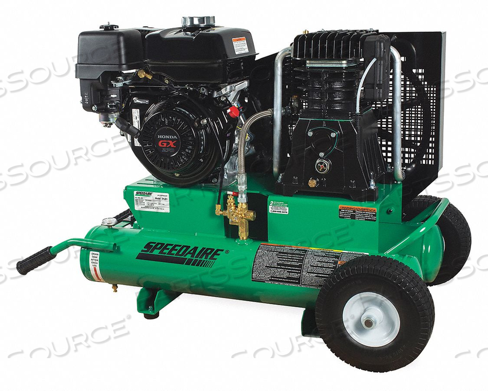 PORTABLE GAS AIR COMPRESSOR 2 STAGE 9 HP by Speedaire PORTABLE GAS AIR COMPRESSOR 2 STAGE 9 HP by Speedaire