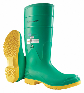 D0328 RUBBER BOOT MEN'S 11 KNEE GREEN PR by Dunlop
