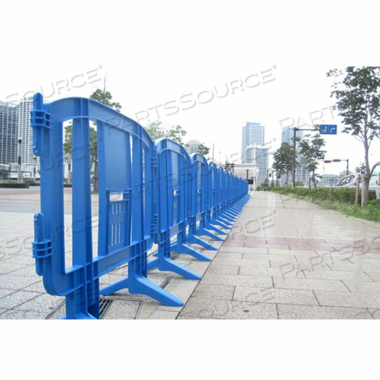 MINIT PLASTIC BARRICADE, INTERLOCKING, BLUE 