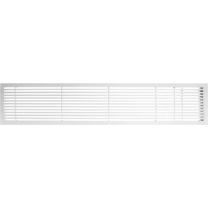 AG20 SERIES 6" X 48" SOLID ALUM FIXED BAR SUPPLY/RETURN AIR VENT GRILLE, WHITE-MATTE W/RIGHT DOOR by Giumenta Corp-Architectural Grille