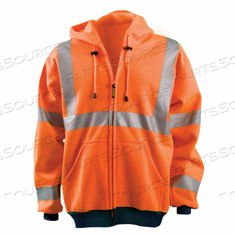 HI-VIS PREMIUM WICKING HOODIE, CLASS 3, HI-VIS ORANGE, 4XL by Occunomix