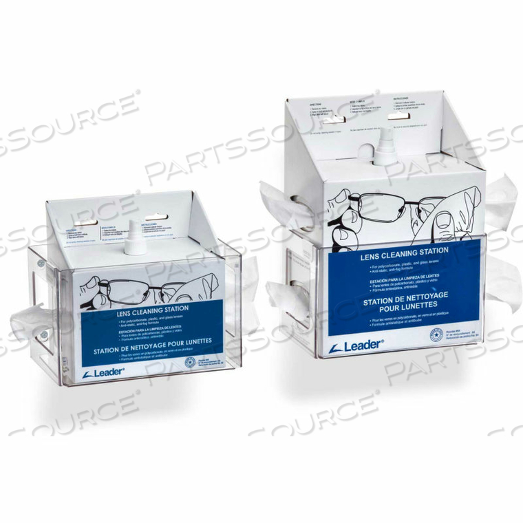 LENS CLEANING STATION, CLEAR ACRYLIC WITH WALL MOUNTS by Horizon Mfg Enterprises, Inc