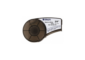 E7626 LABEL CARTRIDGE BLACK/WHITE 3/4 IN W by Brady Americas
