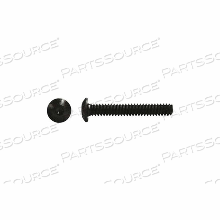 #8-32 X 5/8" HEX BUTTON SOCKET CAP SCREW - STEEL - BLACK OXIDE - UNC - ASTM F835 - USA - PKG OF 100 