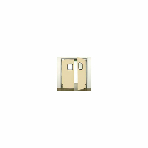 5'0" X 8'0" TWIN PANEL LIGHT DUTY BEIGE IMPACT DOOR by Aleco