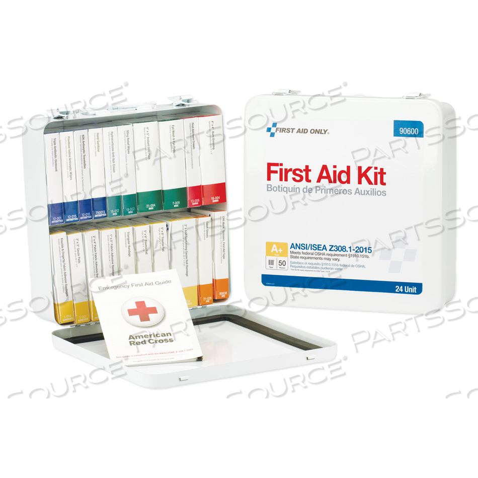 FIRST AID KIT 50 PEOPLE METAL 24 COMP. by First Aid Only FIRST AID KIT 50 PEOPLE METAL 24 COMP. by First Aid Only