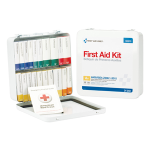 FIRST AID KIT 50 PEOPLE METAL 24 COMP. by First Aid Only FIRST AID KIT 50 PEOPLE METAL 24 COMP. by First Aid Only