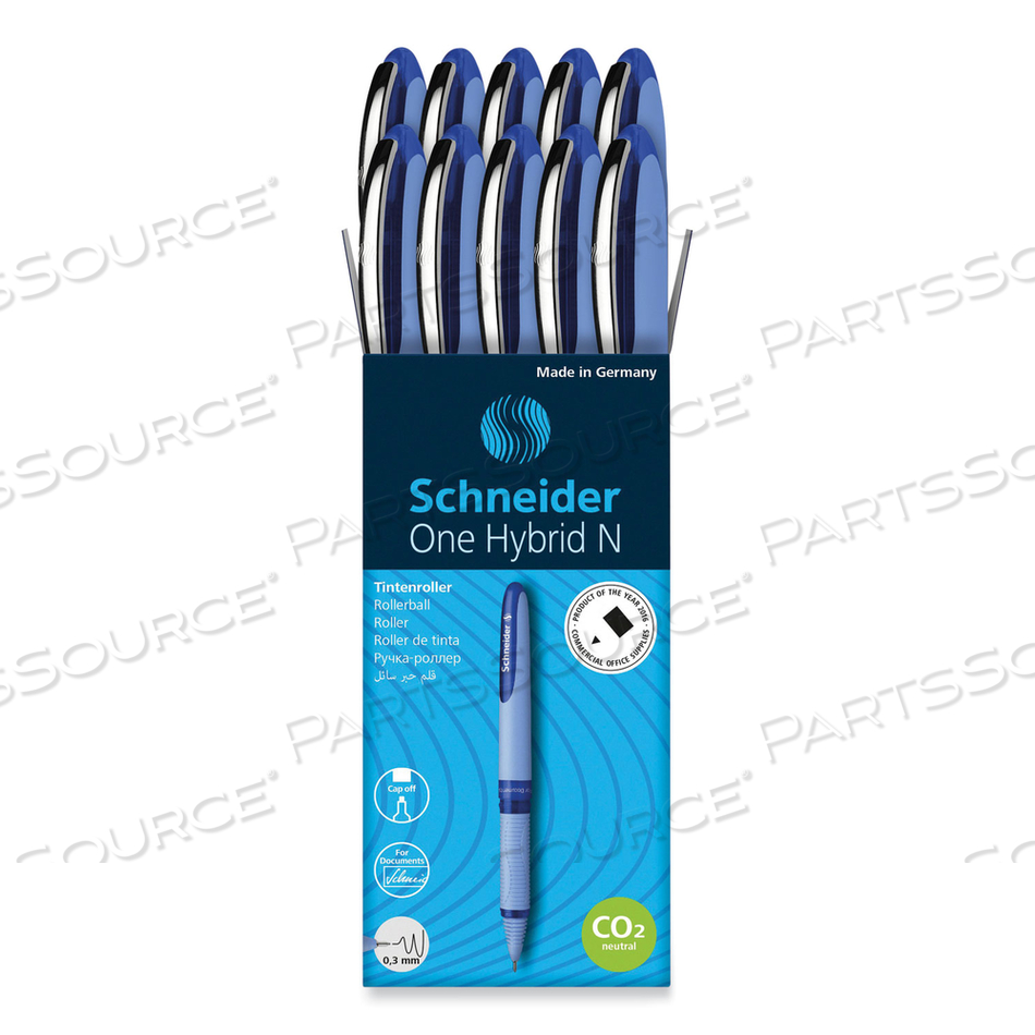 ONE HYBRID N ROLLER BALL PEN, STICK, EXTRA-FINE 0.3 MM, BLUE INK, BLUE BARREL by Schneider ONE HYBRID N ROLLER BALL PEN, STICK, EXTRA-FINE 0.3 MM, BLUE INK, BLUE BARREL by Schneider