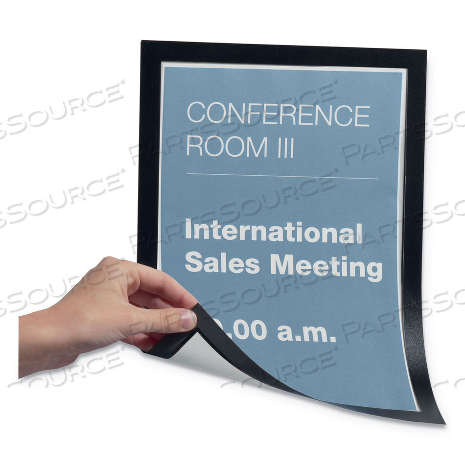 DURAFRAME MAGNETIC SIGN HOLDER, 8.5 X 11, BLACK FRAME by Durable