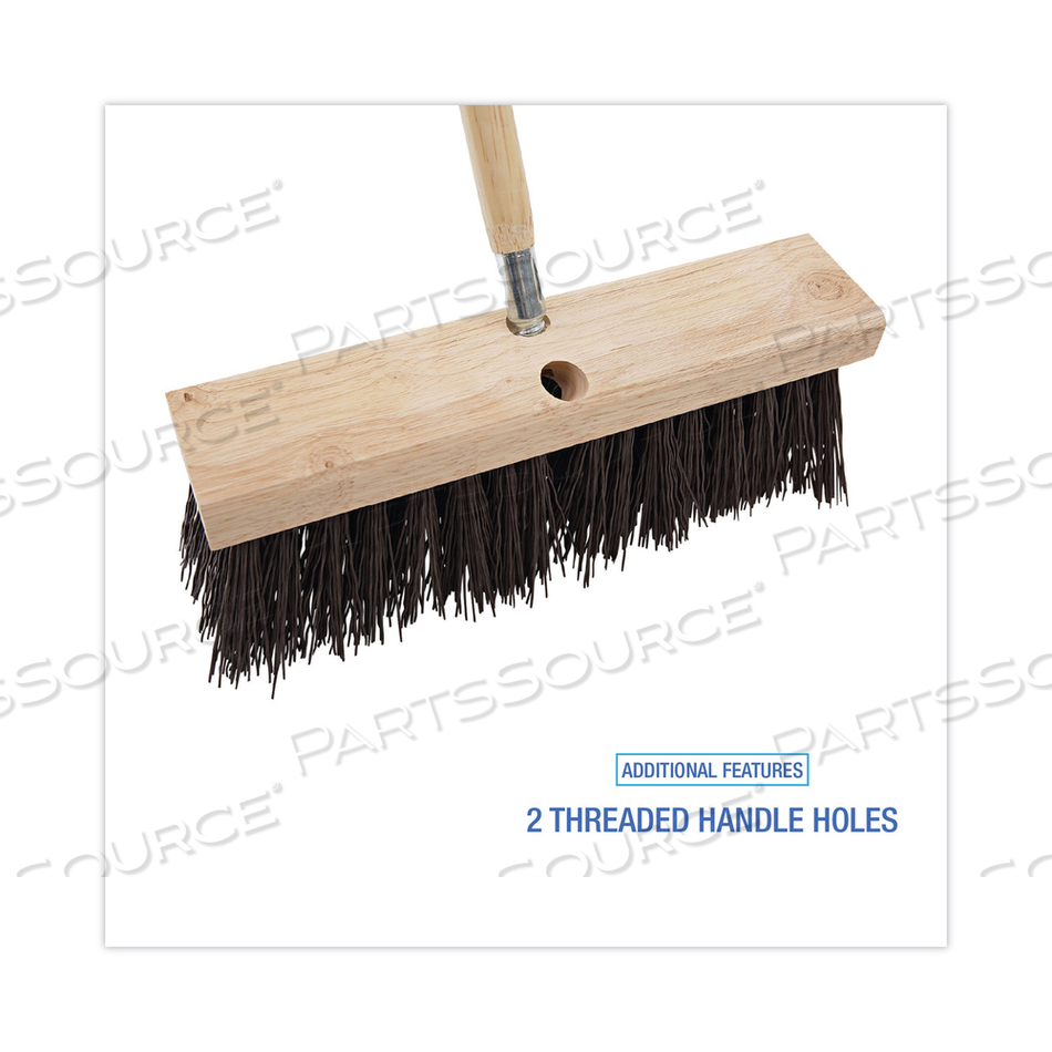 STREET BROOM HEAD, 6.25" BROWN POLYPROPYLENE BRISTLES, 16" BRUSH by Boardwalk STREET BROOM HEAD, 6.25" BROWN POLYPROPYLENE BRISTLES, 16" BRUSH by Boardwalk