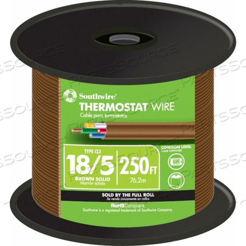 18/5 THERMOSTAT BROWN, 250 FT by Southwire Company, LLC 18/5 THERMOSTAT BROWN, 250 FT by Southwire Company, LLC