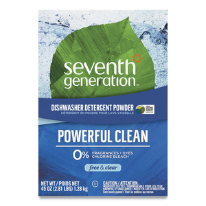 AUTOMATIC DISHWASHER POWDER, FREE AND CLEAR, 45OZ BOX, 12/CARTON by Seventh Generation