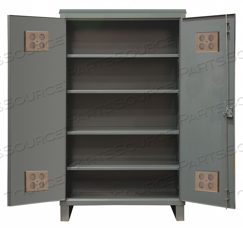 HEAVY DUTY OUTDOOR SHELF CABINET - 12 GAUGE 48"W X 24"D X 78"H by Durham Manufacturing Company