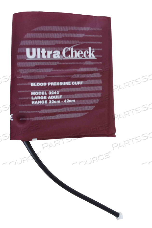 ULTRACHECK NYLON REUSABLE BP CUFFS, LARGE ADULT 32 - 42 CM, SINGLE TUBE, THREADED SCREW, 5/BAG by Spacelabs Healthcare